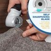 Electric Scissors Cordless Rechargeable Mini Cutter Safety Lock Leather Felt Rug Cardboard 4.2V Grey