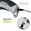 Electric Scissors Cordless Rechargeable Mini Cutter Safety Lock Leather Felt Rug Cardboard 4.2V Grey
