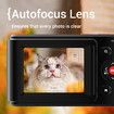 72MP Digital Camera 2.5K Video HD Camera 2.4 Inch Screen, 16x Zoom,Auto Focus,Handheld Camera for Kids Beginner Travel Home Photography Color Black