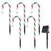 Candy Cane Lights,12 Pack Green Red White Solar Pathway Lights for Christmas Outsides Walkway Porch Lawn Garden Yard Decoration