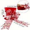 Christmas Tree Topper Hat, Large Red Hat with Striped Bow Ribbon and Lollipop, Desktop Ornaments for Home Xmas Holiday
