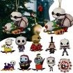 11 Pcs Nightmare Before Christmas Acrylic Pendant Christmas Tree Sports Muscle Grinch Pendant  Funny  Accessories Christmas Pendants Hanging