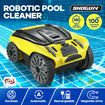 Cordless Robotic Pool Cleaner Automatic Electric Suction Vacuum Cleaning Battery Magnetic Drive 180Min 100 Square Metres Aboveground Inground Swimming