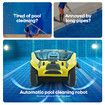 Cordless Robotic Pool Cleaner Automatic Electric Suction Vacuum Cleaning Battery Magnetic Drive 180Min 100 Square Metres Aboveground Inground Swimming