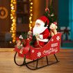 Lighted Christmas Santa Sleigh Set LED Xmas String Lights Musical Animated Tabletop Tree Decorations Ornament Fairy Desk Display Home Party Present