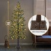 180cm Christmas Tree LED Artificial Plant Fairy 125 Lights Xmas Decoration Outdoor Indoor Ornaments Imitation Fake Faux Green House Plants