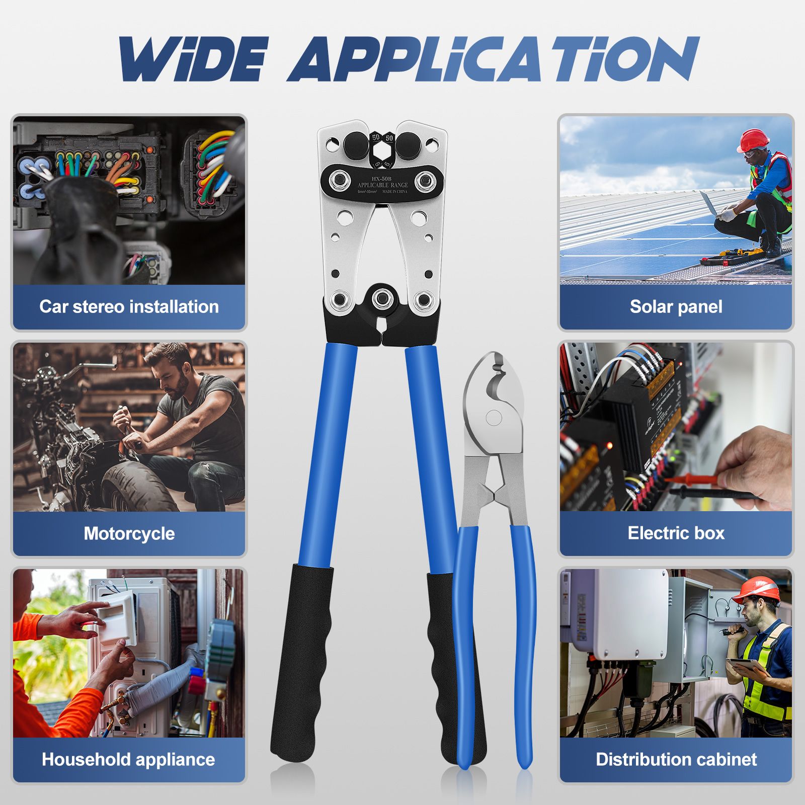 Crimping Tool Pliers Cable Plug Electrical Battery Terminal Wire Lug