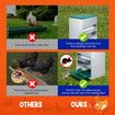 Automatic Chicken Feeder 10kg Auto Poultry Treadle Food Dispenser Rabbit Chook Hen Feeding Supplies Water Rat Bird Proof Galvanised Steel