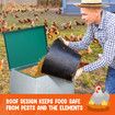 Automatic Chicken Feeder 10kg Auto Poultry Treadle Food Dispenser Rabbit Chook Hen Feeding Supplies Water Rat Bird Proof Galvanised Steel
