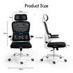 Ergonomic Mesh Office Chair Computer Desk Armchair Adjustable High Back Swivel Executive Work Gamer Modern Comfortable Seating Black White