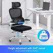 Ergonomic Mesh Office Chair Computer Desk Armchair Adjustable High Back Swivel Executive Work Gamer Modern Comfortable Seating Black White