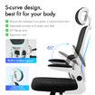 Ergonomic Mesh Office Chair Computer Desk Armchair Adjustable High Back Swivel Executive Work Gamer Modern Comfortable Seating Black White
