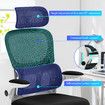 Ergonomic Mesh Office Chair Computer Desk Armchair Adjustable High Back Swivel Executive Work Gamer Modern Comfortable Seating Black White