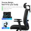 Ergonomic Mesh Office Chair Black Desk Computer Armchair Swivel Adjustable High Back Executive Gamer Work Comfortable Seating