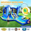 Inflatable Water Park Blow Up Slide Bouncy Castle Bouncer Activity Centre Sliding Jumping Climbing Splash Bounce Playground with Cannon Target Dart