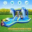 Inflatable Water Park Blow Up Slide Bouncy Castle Bouncer Activity Centre Sliding Jumping Climbing Splash Bounce Playground with Cannon Target Dart