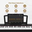 Melodic Keyboard Electric Digital Piano Hammer Action 88Key Semi Weighted 128Polyphony Portable