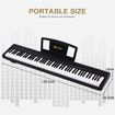 Melodic Keyboard Electric Digital Piano Hammer Action 88Key Semi Weighted 128Polyphony Portable