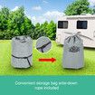 22 to 24ft Caravan Cover UV Water Proof Heavy Duty Travel Campervan Trailer Accessories 4 Layer Polypropylene Protector with Hitch Cover Storage Bag