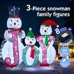 3pcs Christmas Snowman Figures Decorations 3D Xmas LED Lights Decor Home Outdoor Yard Garden Holiday Display Ornaments