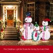 3pcs Christmas Snowman Figures Decorations 3D Xmas LED Lights Decor Home Outdoor Yard Garden Holiday Display Ornaments