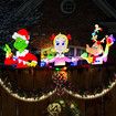 LED Grinches Outdoor Christmas Decorations Fence Yard Decorations 3M LED Lights BATTERY POWER Yard Signs  for Christmas Holiday Garden