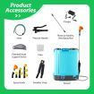 16L Electric Backpack Sprayer 12V Battery Powered Rechargeable Knapsack Garden Watering Lawn Weed Disinfection Agriculture Car Wash Spray Equipment