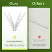 20pcs Anti Bird Spike Kit Pigeon Deterrent Repellent Pest Control Prevention Humane Fence Steel Arrows PC Bases