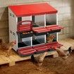 2 Layer 6 Hole Chicken Nesting Box Roll Away Hen Chook Laying Boxes House Poultry Nest Egg Brooder Coop Roost Perch Galvanised Metal Plastic Vents Lid