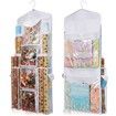 Wrapping Paper Storage,Gift Wrap Organizer Holder Double Sided Hanging Gift Bag Storage Organizer,White