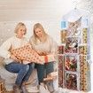 Wrapping Paper Storage,Gift Wrap Organizer Holder Double Sided Hanging Gift Bag Storage Organizer,White