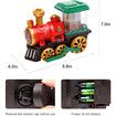 Electric Train Toys for Kids, Steam Train Locomotive Toy with Smoke, Light and Sound, Christmas Train Ideal Gift (Red)