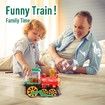 Electric Train Toys for Kids, Steam Train Locomotive Toy with Smoke, Light and Sound, Christmas Train Ideal Gift (Red)