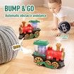 Electric Train Toys for Kids, Steam Train Locomotive Toy with Smoke, Light and Sound, Christmas Train Ideal Gift (Red)