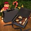 Gift Box with Lid for Presents 26x19x8cm with Ribbon and Magnetic Closure (1Pack,Black)