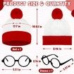 Cosplay Costumes,Red and White Striped Shirt,Christmas Halloween Shirt with Glasses Frame and Hat (Size:Small)