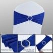 Spandex Chair Sashes Bows 50PCS Premium Stretch Chair Cover Band with Buckle Slider Universal Elastic Chair Ties (Blue)