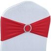 Spandex Chair Sashes Bows 50PCS Premium Stretch Chair Cover Band with Buckle Slider Universal Elastic Chair Ties (Red)