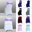 Spandex Chair Sashes Bows 50PCS Premium Stretch Chair Cover Band with Buckle Slider Universal Elastic Chair Ties (Purple)