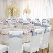 Spandex Chair Sashes Bows 50PCS Premium Stretch Chair Cover Band with Buckle Slider Universal Elastic Chair Ties (Grey)