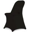 Stretch Spandex Folding Chair Covers Universal Fitted Chair Cover Protector (Black,10 PCS)