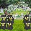 Stretch Spandex Folding Chair Covers Universal Fitted Chair Cover Protector (Black,10 PCS)