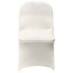 Stretch Spandex Folding Chair Covers Universal Fitted Chair Cover Protector (Ivory,10 PCS)