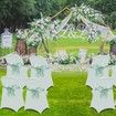Stretch Spandex Folding Chair Covers Universal Fitted Chair Cover Protector (White,10 PCS)