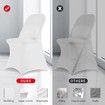 Stretch Spandex Folding Chair Covers Universal Fitted Chair Cover Protector (White,10 PCS)