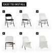 Stretch Spandex Folding Chair Covers Universal Fitted Chair Cover Protector (White,10 PCS)