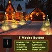 2 Pack Spiral Solar Christmas Tree Lights,32In Outdoor Christmas Decorations,8 Modes Solar Pathway Lights,Waterpoof Light up Prelit Xmas Tree (Warm Light)