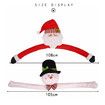 Christmas Tree Topper Snowman Hugger with Black Hat Xmas Trees Ornaments for Winter Decoration Christmas Party Supplies,1 Pack