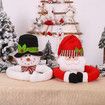 Christmas Tree Topper Snowman Hugger with Black Hat Xmas Trees Ornaments for Winter Decoration Christmas Party Supplies,1 Pack