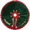 48 Inch Mini Elf Christmas Tree Skirt with Candy Striped Legs, Red and Green Tree Skirt Christmas Decor Xmas